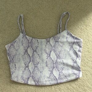 Purple Snake Print Women's Top